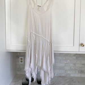 Free People “intimately” White Asymmetrical Slip